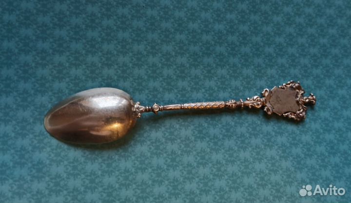 Сувенирная серебряная ложка Берлин герб эмаль 925