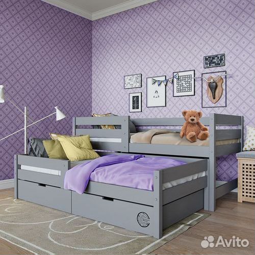 Кроватка с бортиком для малыша софа берёза