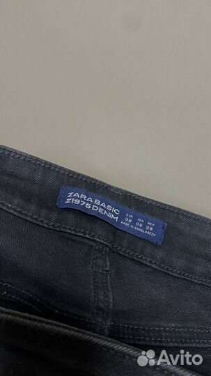 Джинсы черные zara skinny