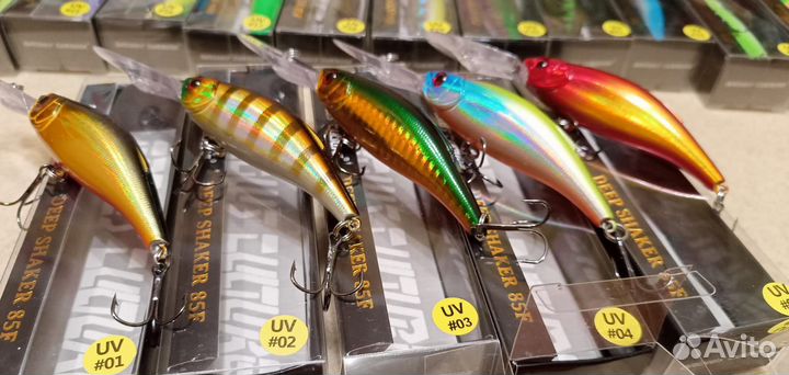 Воблеры для троллинга Deep Shaker 85F 25 цветов