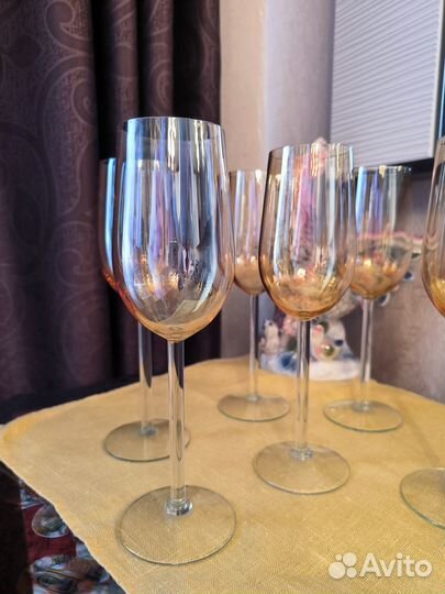 Фужеры цветное стекло СССР