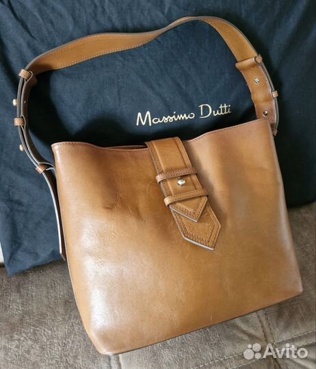 Сумка натуральная кожа massimo dutti