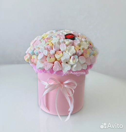 Съедобные букеты из рафаэлло, маршмеллоу