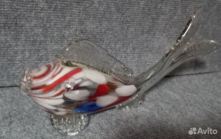 Рыбка стеклянная СССР винтаж