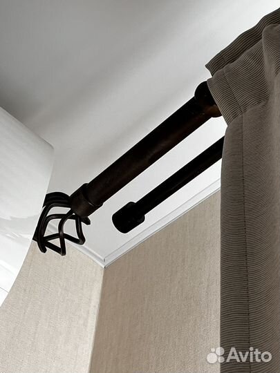 Шторы+тюль+карниз металлический