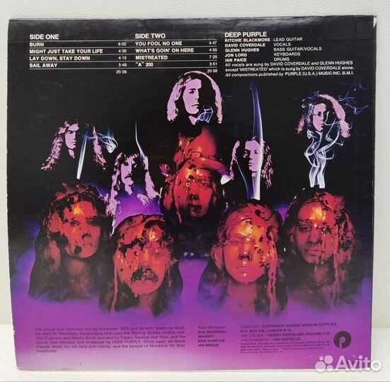 Deep Purple - Burn LP Japan 1974 EX