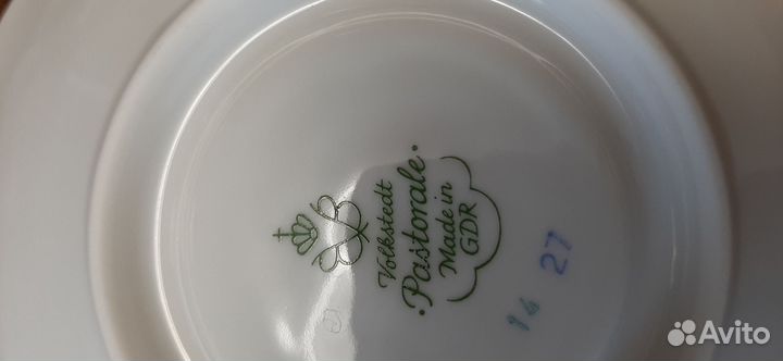 Чайный сервиз Volkstedt Pastoral ГДР Винтаж