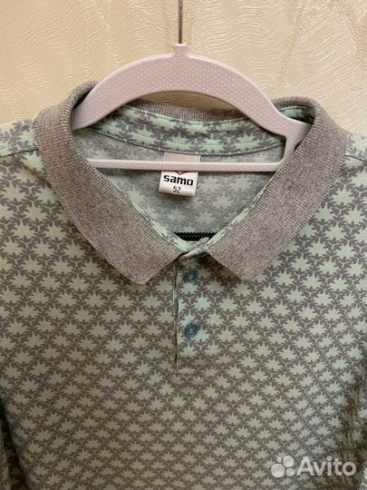 Поло мужское с принтом