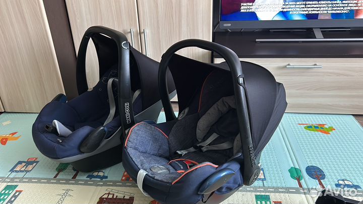 Автолюльки Maxi-cosi для двойни с адаптером