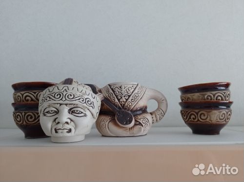 Чайник заварочный с чашками