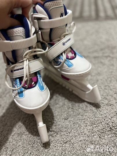 Коньки детские раздвижные nordway 26-30