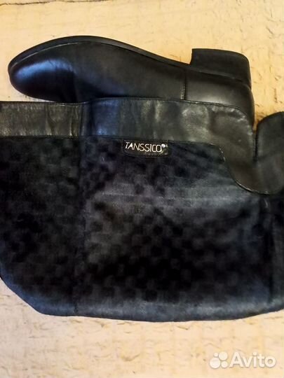 Сапоги женские утеплённые кожаные 41 размер