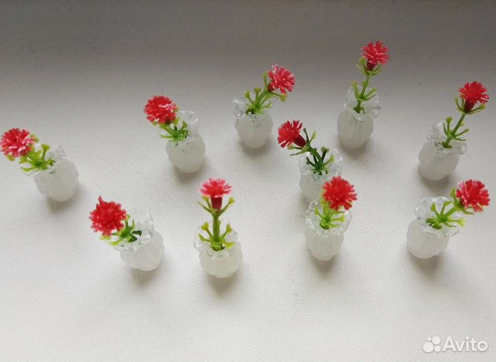 Аксессуары для Барби цветок в вазе