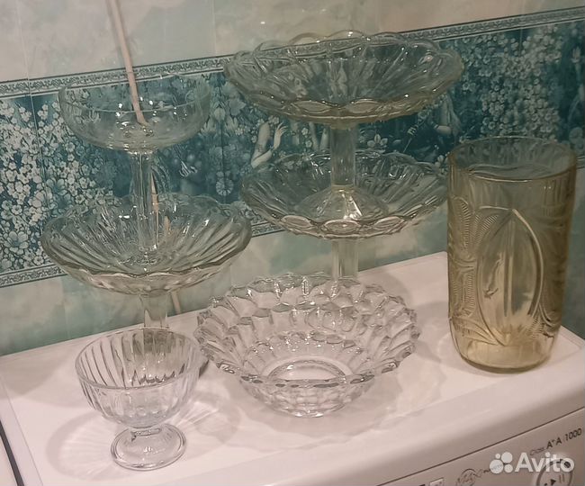 Винтажная ваза на ножке клеймо СССР