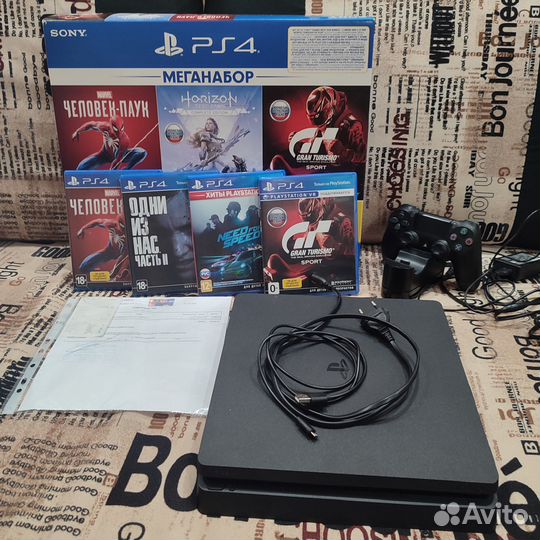 Sony PlayStation 4 Slim 1TB с играми