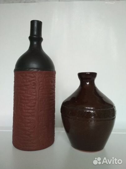 Керамика (бутылки, посуда, подсвечник)