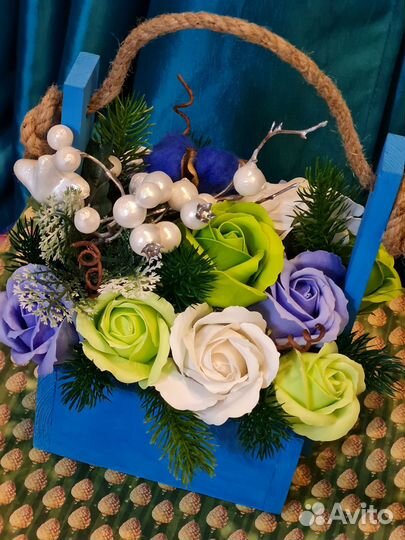 Букет из мыльных цветов. Интерьерный