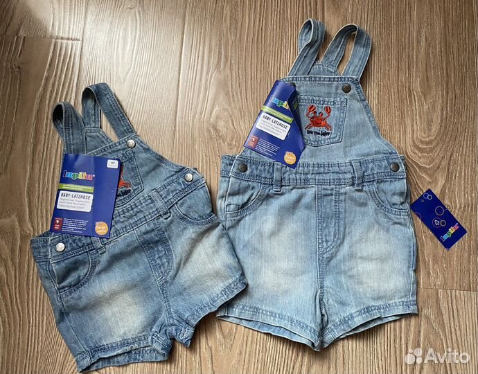 Джинсовый комбинезон новый шорты