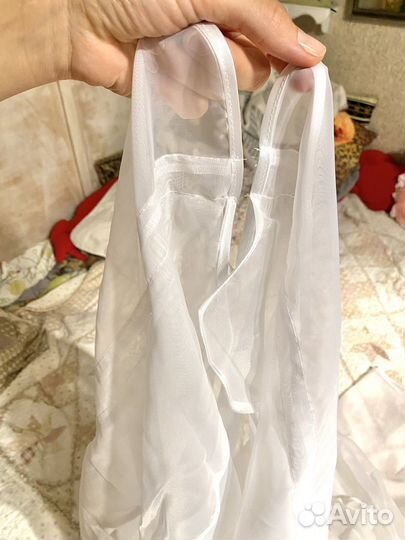 Балдахин в детскую кроватку белый прозрачный