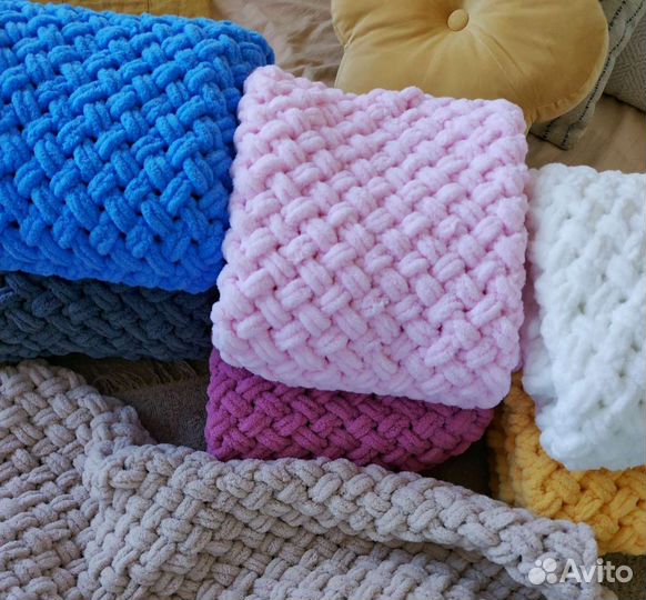 Плед детский вязаный ручная работа