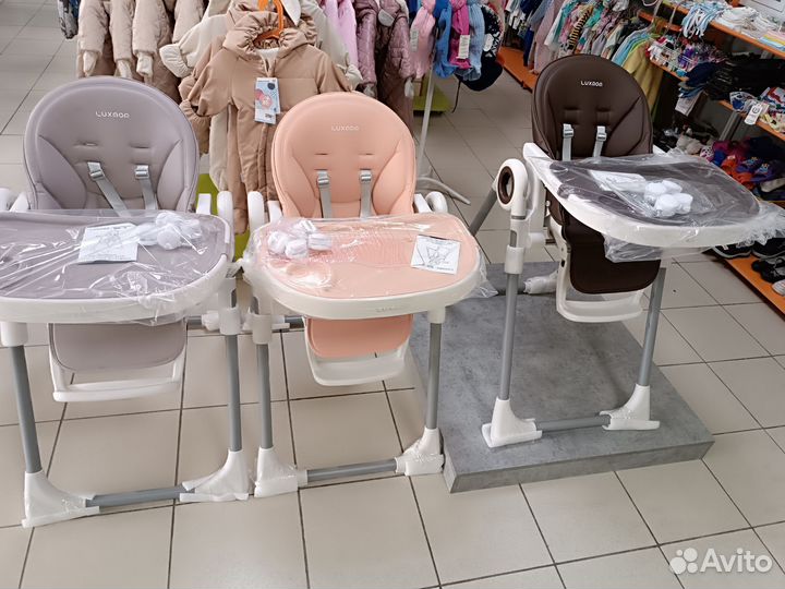 Стульчик для кормления luxmom экокожа