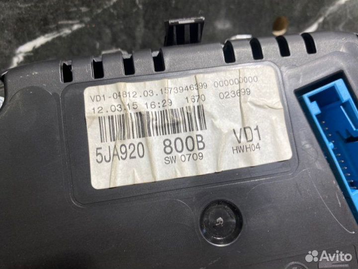 Панель приборов Skoda Rapid cfna 2015