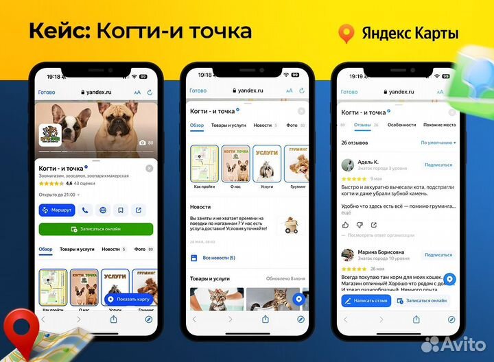 Продвижение на Яндекс картах, таргет