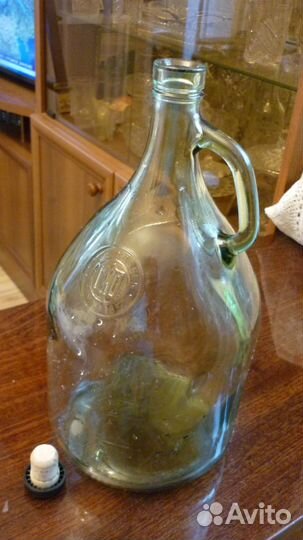 Бутыль стеклянная с пробкой 3 литра