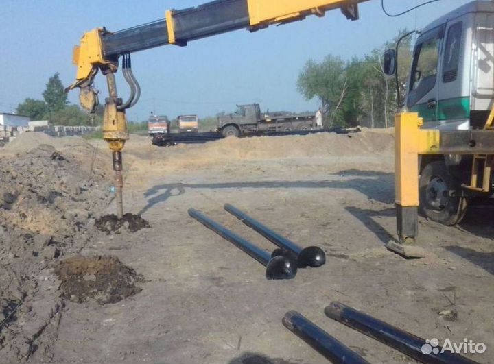 Винтовые сваи, закрутка сваи