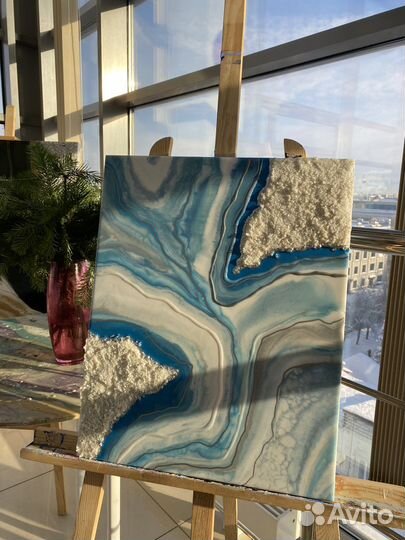 Картина «срез камня» из смолы