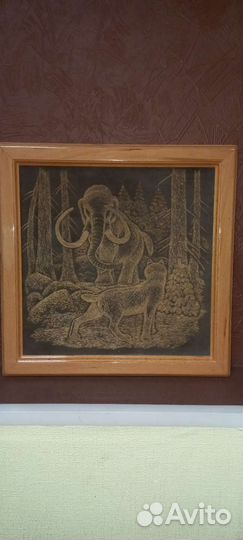 Картина из шкуры Нерпы ручная работа