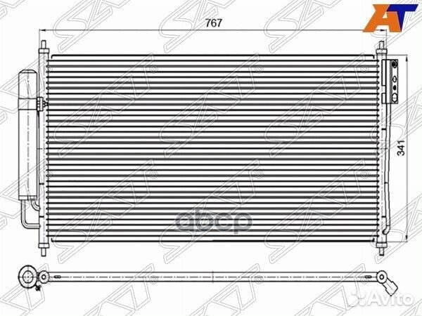 Радиатор кондиционера Nissan Teana 03-08 ST-NSW