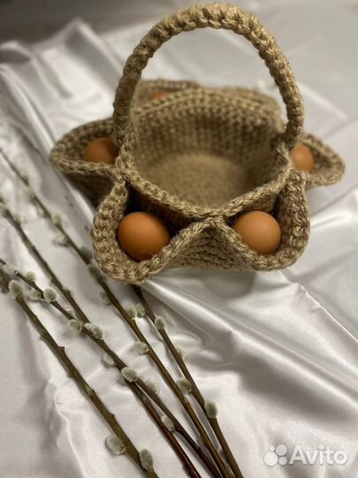 Джутовые корзинки ручной работы