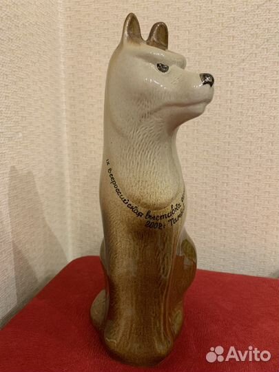 Волк керамическая фарфоровая скульптура