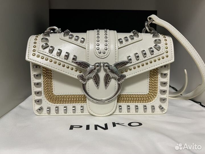 Сумка pinko love mini натуральная кожа