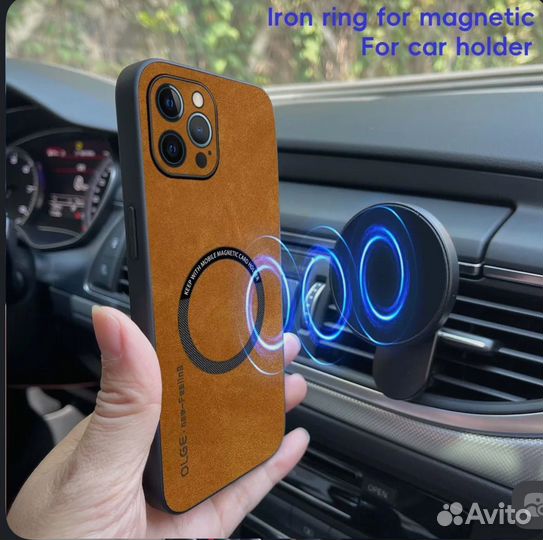 Чехол на iPhone 12 Pro Max кожаный