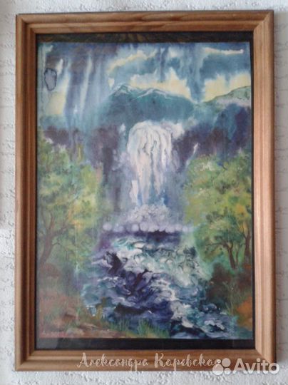 Картина акварелью.Морской пейзаж