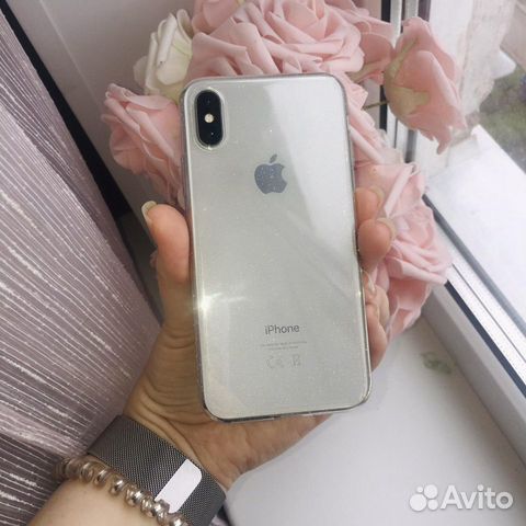 Новый чехол для iPhone X с блестками
