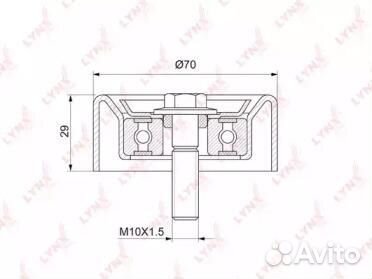 Ролик обводной приводного ремня 2.0-2.4 (70*29)