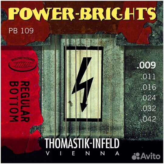 Струны для электрогитары Thomastik Power-Brights PB109