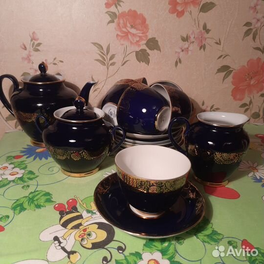 Чайный сервиз лфз кобальтовый