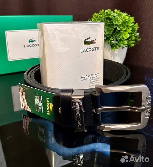 Мужской подарочный набор Lacoste парфюм + ремень