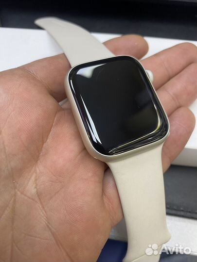 Часы apple watch 8 45 mm акб100 белые