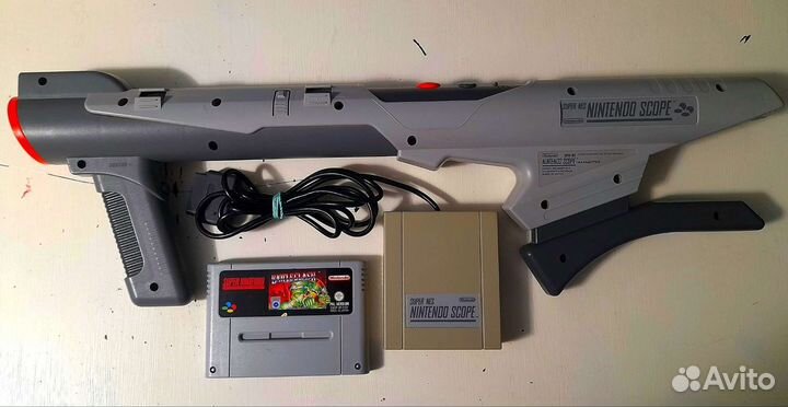 Nintendo Scope snes pal + cartridges Battleclash