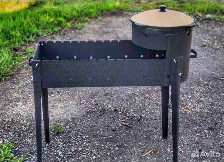 Мангал с печью под казан 10-12 литров