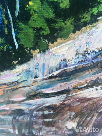 Картина море/картина морской пейзаж/синяя картина