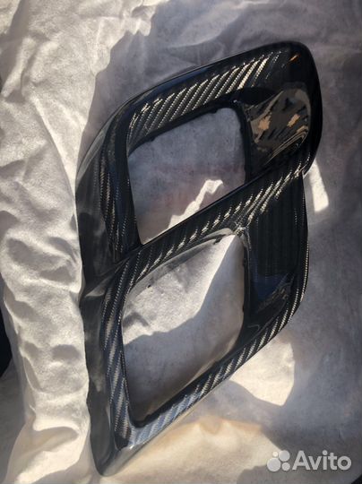 Накладка насадка левая Khann выхлопа Lexus LX570