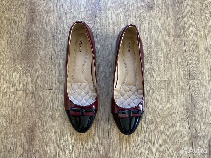 Балетки туфли лаковые 38 как Chanel
