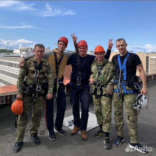 Обучение работе на высоте промышленному альпинизму