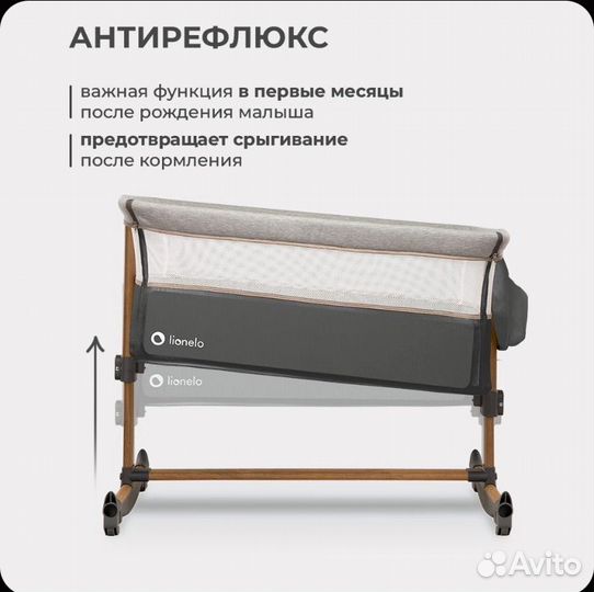 Приставная кроватка люлька Lionelo Leonie